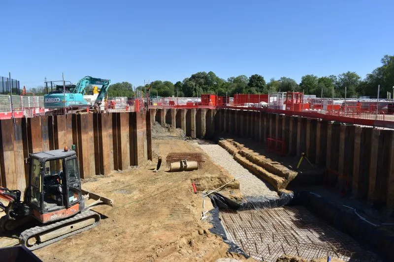 Always satisfying to see one of our sheet pile cofferdams once it's excavated! It's easy to...